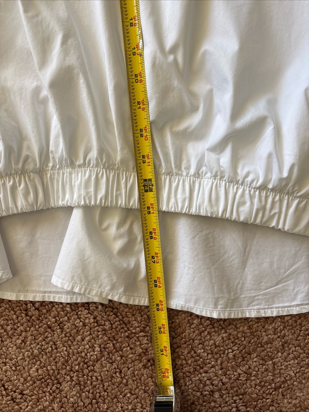PLANET by Lauren G Size 1 White Cotton Asymmetrical Minimalist Tunic Pockets USA - Picture 6 of 9